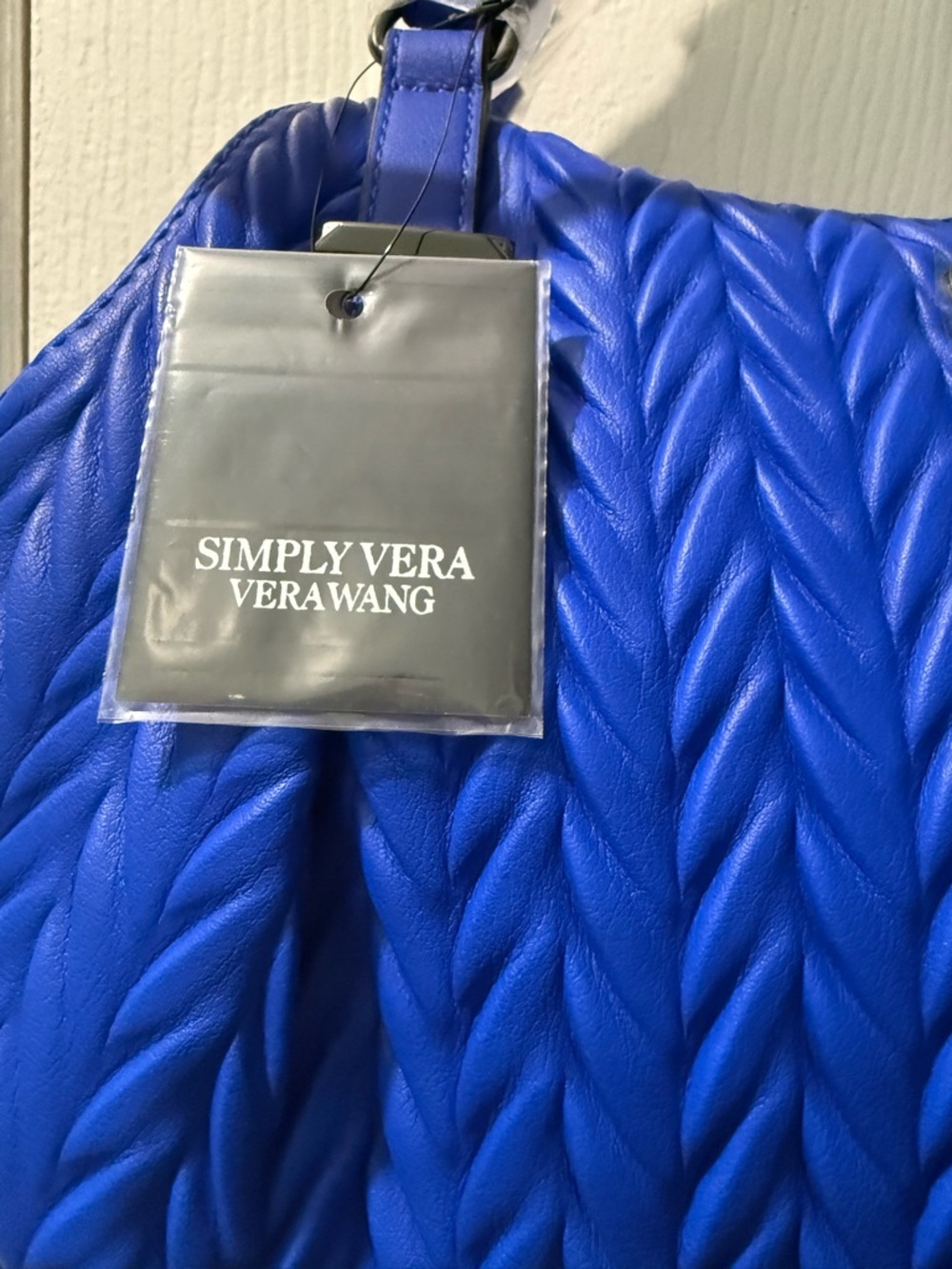 Simply Vera Vera Wang Braided Quilt Shoulder Bag in Bright Blue - Picture 3 of 3